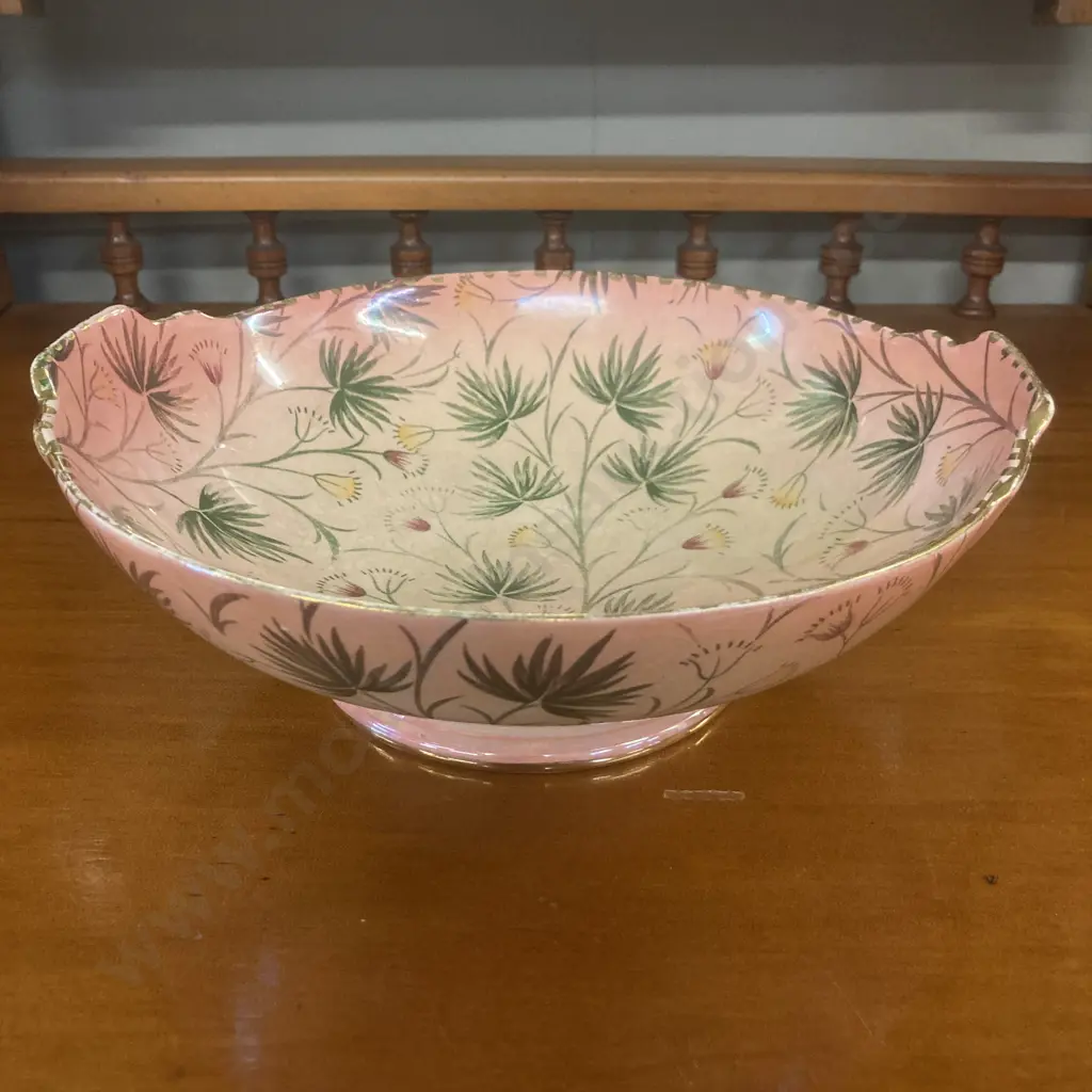 Royal Winton Porcelain Fruit Bowl, c1930s, Black Factory Mark To Base. 8 x 23cm Image 1++