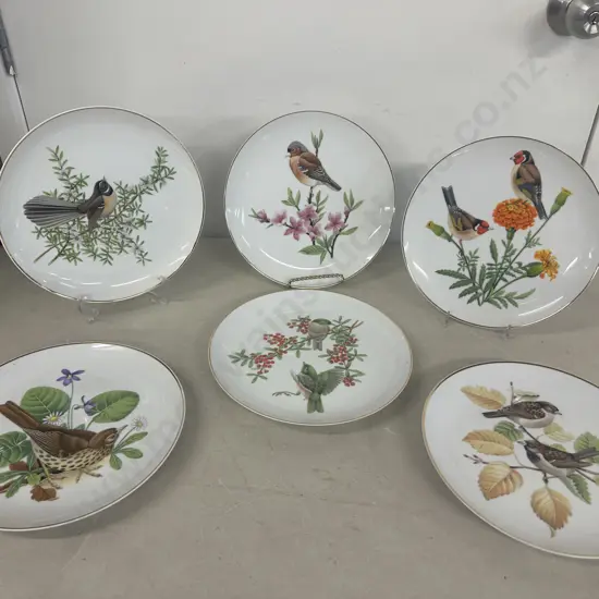 Six Crown Lynn Limited Edition New Zealand Birds Collectors Plates 
