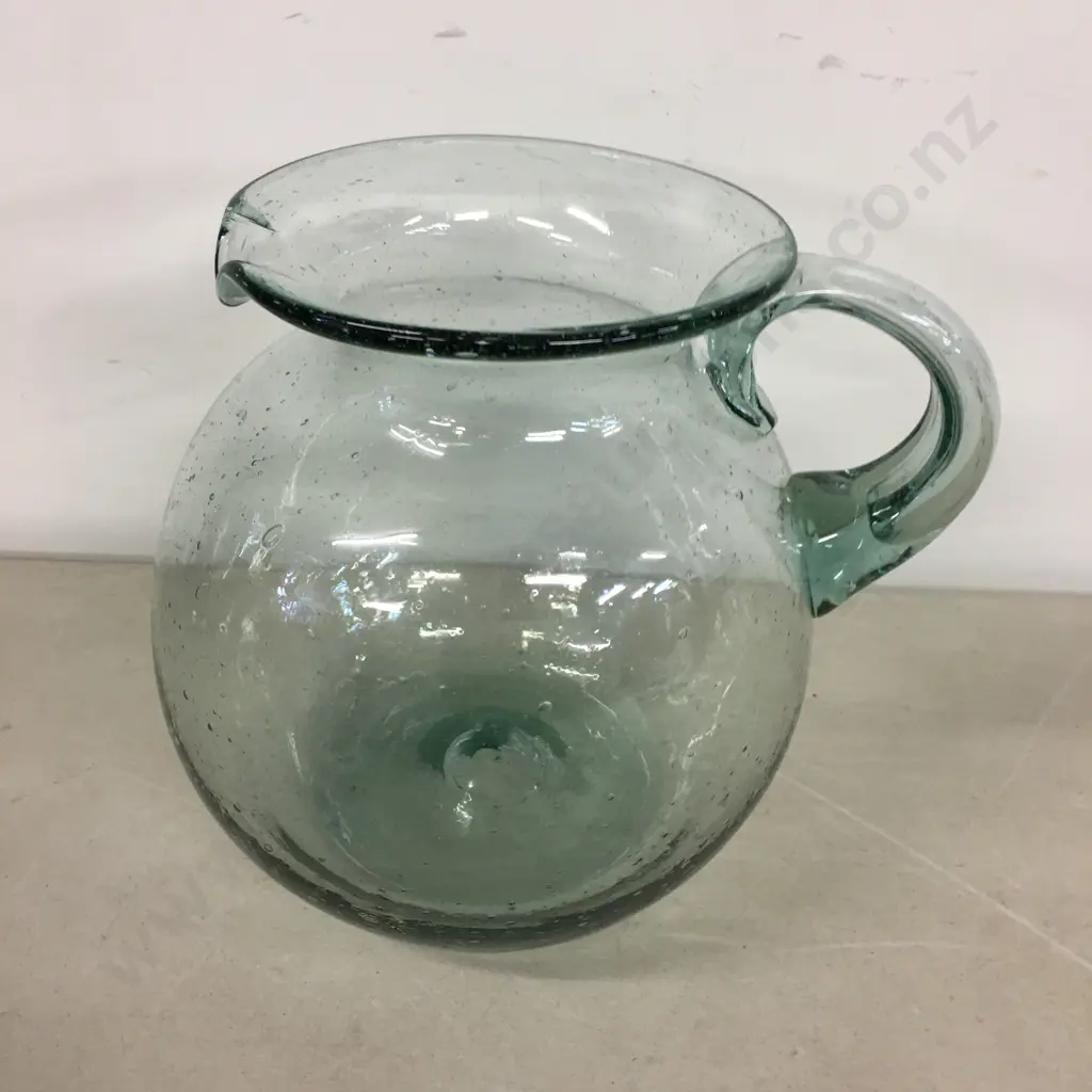Hand Blown Glass Pitcher H20cm. Image 1++