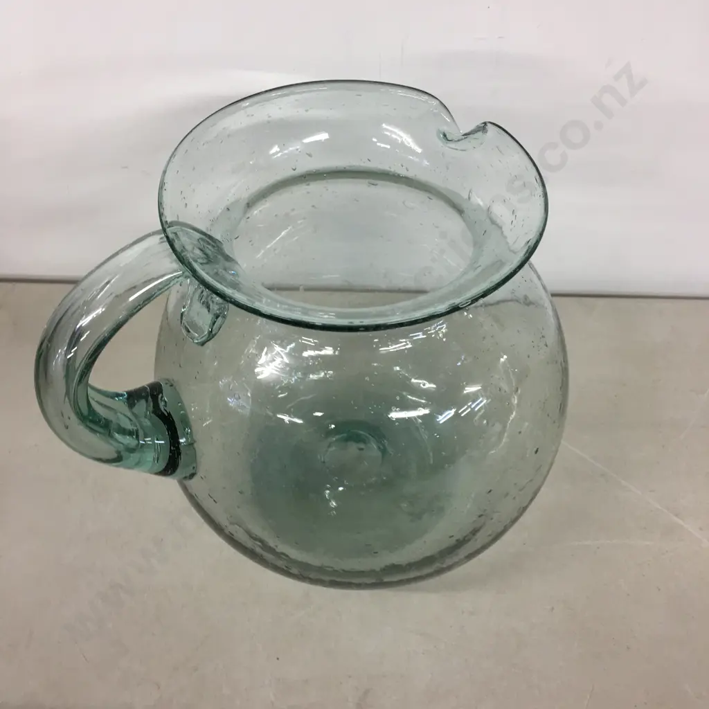 Hand Blown Glass Pitcher H20cm. Image 1++
