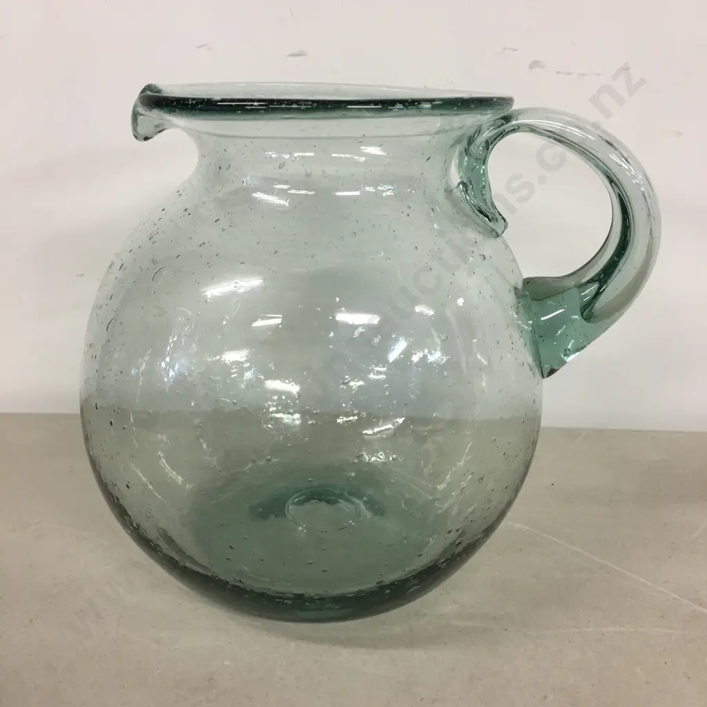 Hand Blown Glass Pitcher H20cm. Image 1++