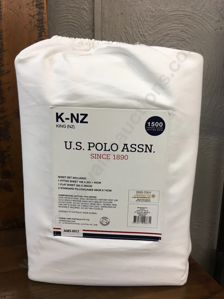 Kingsize "U.S. POLO ASSN." Sheet Set - White Image 1++