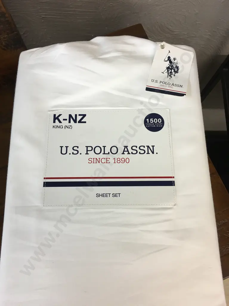 Kingsize "U.S. POLO ASSN." Sheet Set - White Image 1++