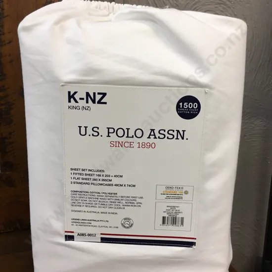 Kingsize "U.S. POLO ASSN." Sheet Set - White