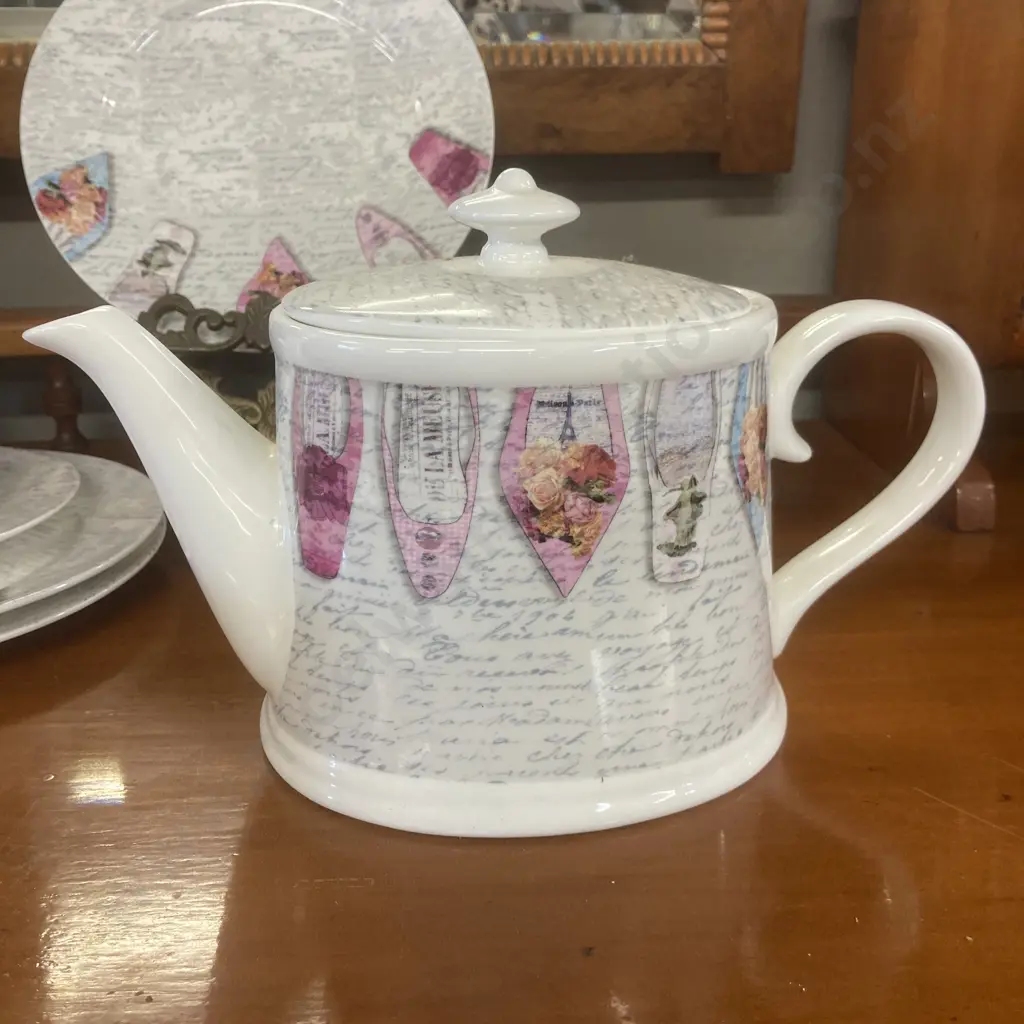 Christopher Vine Design X Inhesion Fine Bone China 10 Piece Teaset Including Teapot & Milk Jug Image 1++