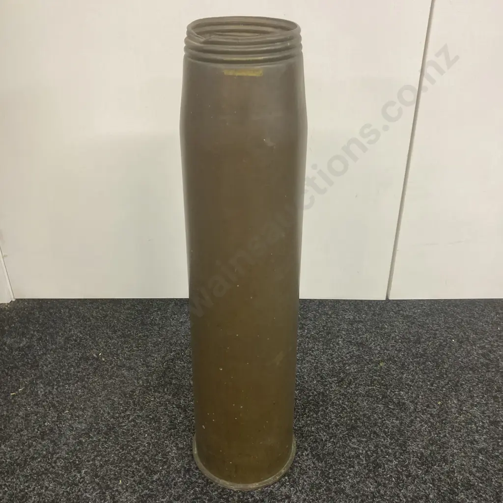 Large Brass Naval Shell Case 64cm Tall - Base Marked '4.5 IN MARKS 3-5 GUNS LOT16 RLB 1970 N5 Image 1++