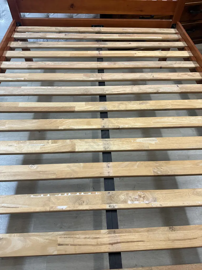 Solid Pine Wooden Slat Queensize  Bed Frame Image 1++