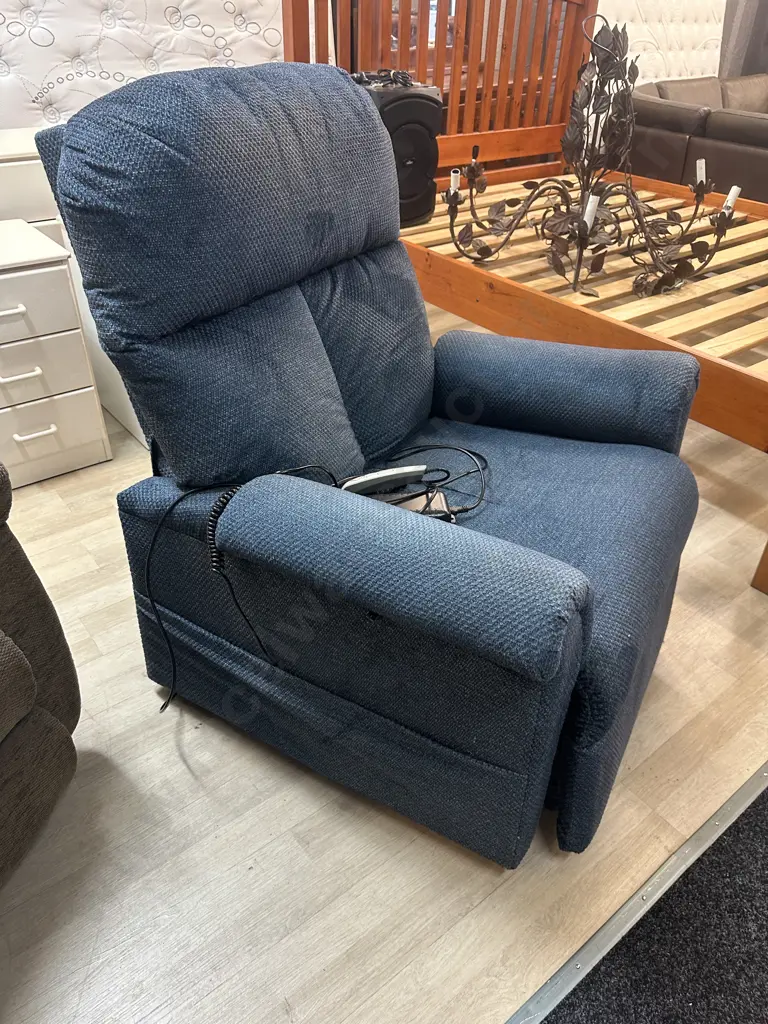 Pride Blue Fabric Lift Chair Image 1++