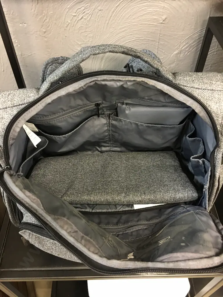 JuJuBe Infant Utility Bag With Change Mat, Grey / Black Image 1++