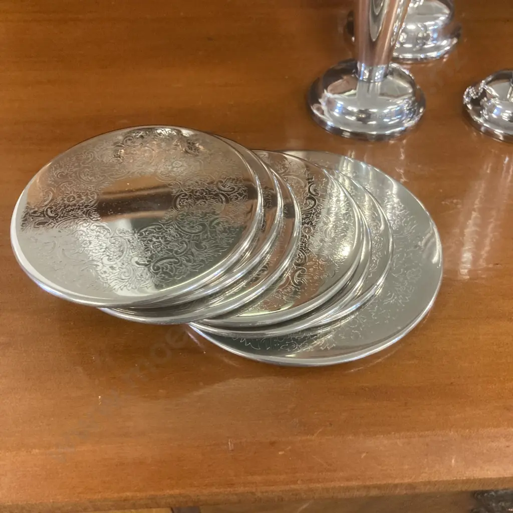 Vintage Silver Plated Bread Basket Serving Platter Swing Handle 28cm, Goblets, Vases, Coasters, Footed Jug & Bowl Etc Image 1++