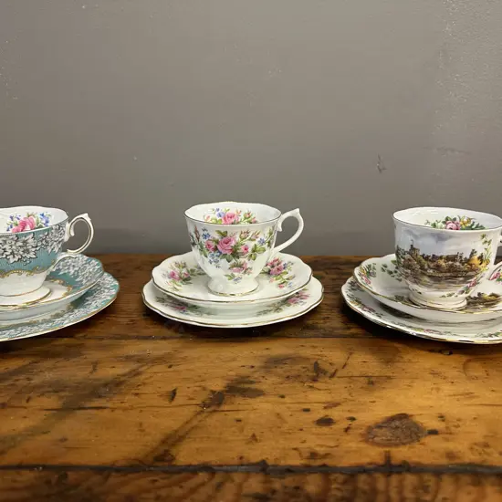 Selection Of Vintage Royal Albert Trios x3