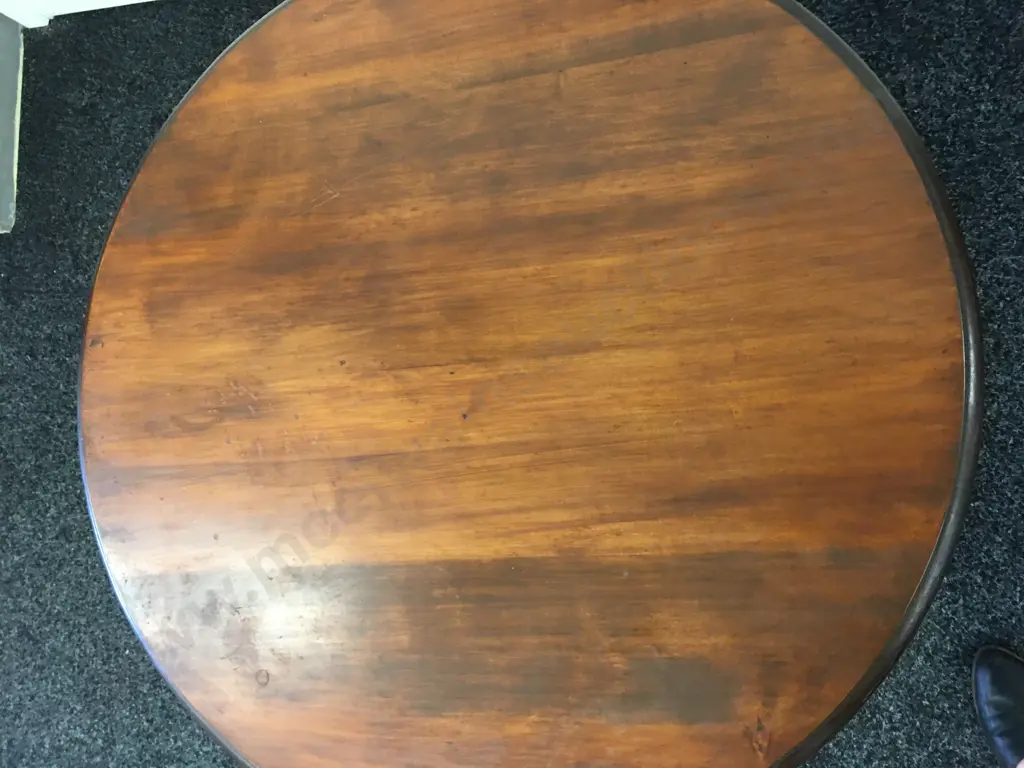 Vintage Mahogany Round Tri Legged Table H51,Dia68cm. Image 1++