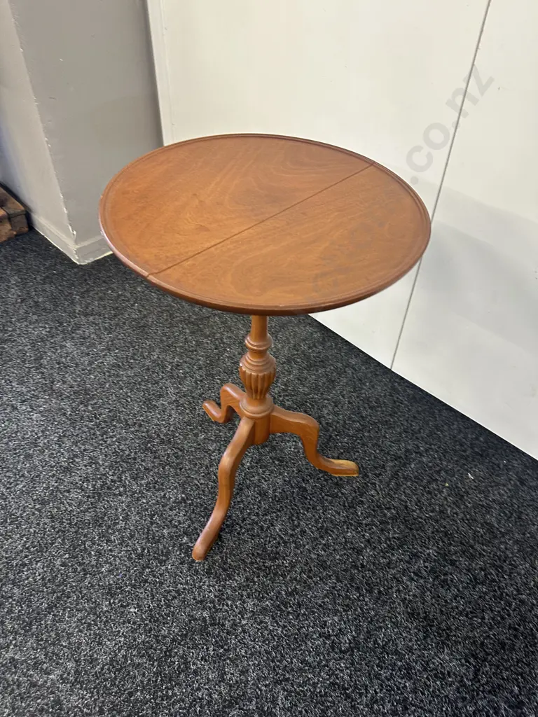 Mahogany Wine Table With Tri-Feet. 58 x 38cm (Top Split) Image 1++
