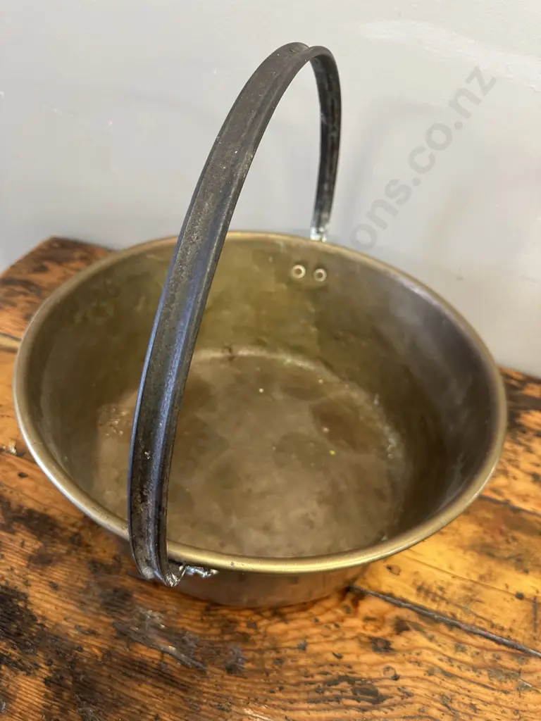 Antique Brass Jam Pan H36,Dia38cm. Image 1++
