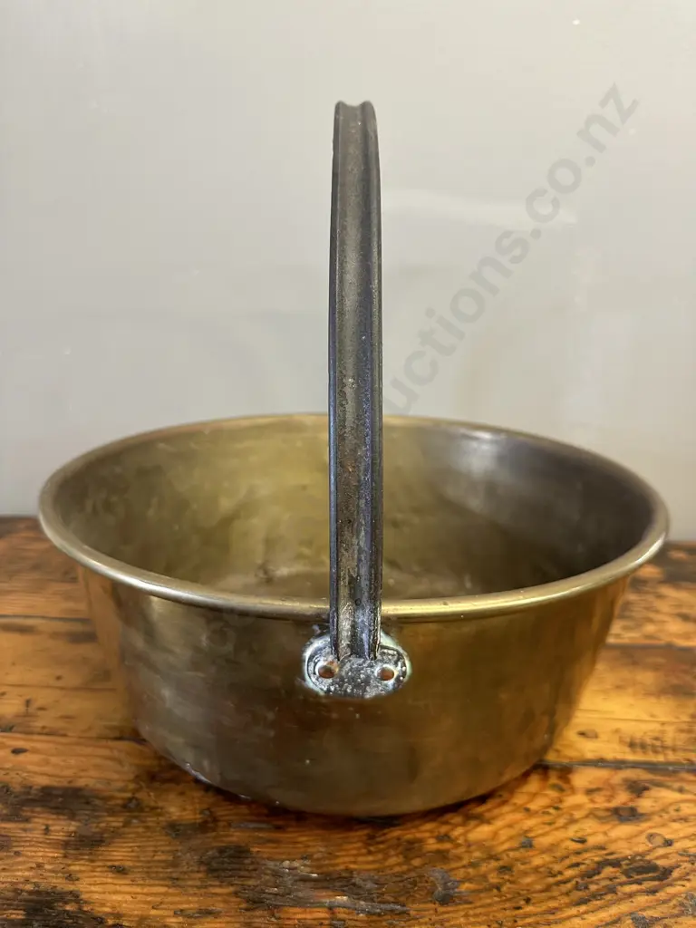 Antique Brass Jam Pan H36,Dia38cm. Image 1++