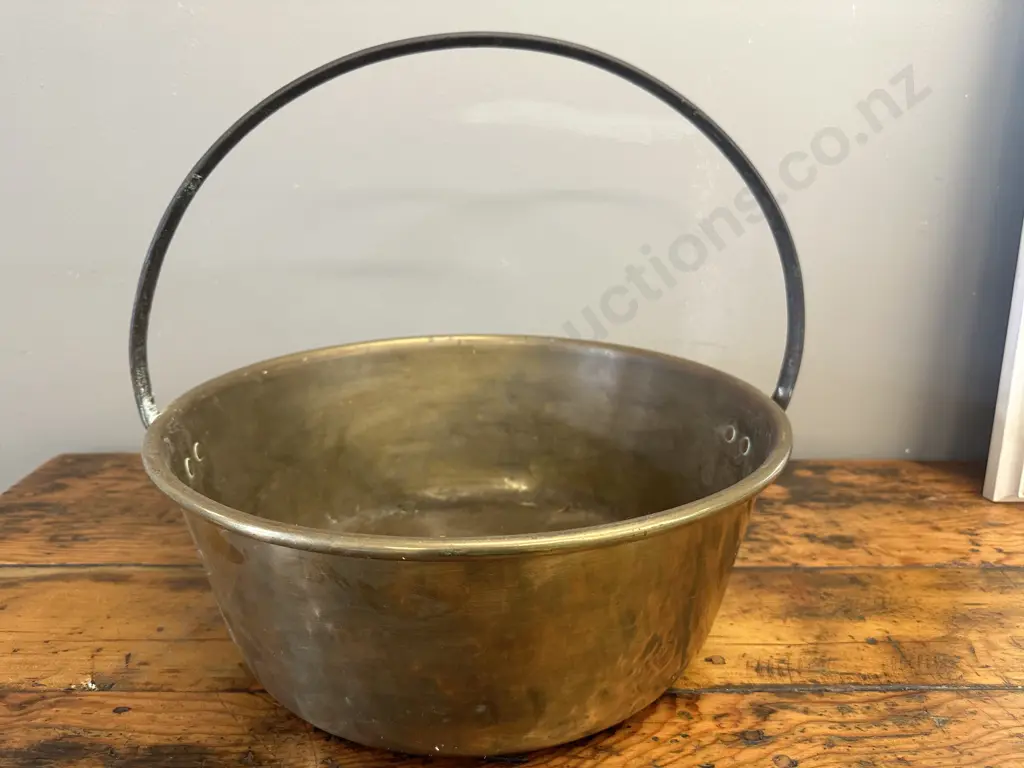 Antique Brass Jam Pan H36,Dia38cm. Image 1++