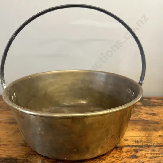 Antique Brass Jam Pan H36,Dia38cm.