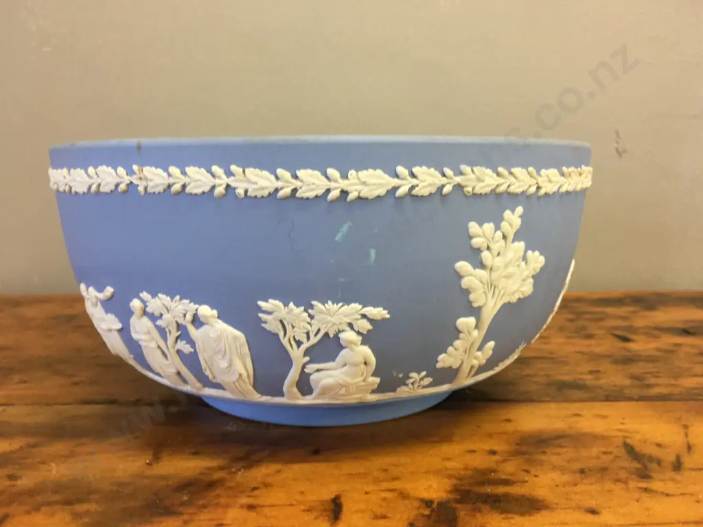 Selection Of Wedgwood Blue Jasperware Bowl H10,Dia20cm Image 1++