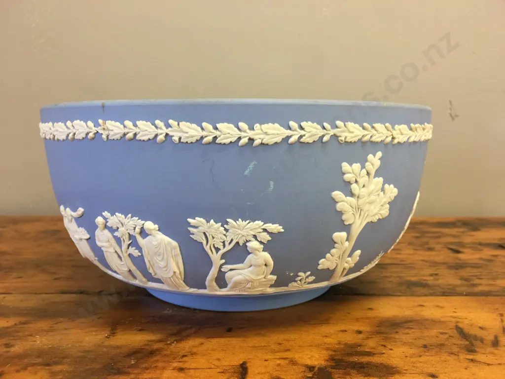 Selection Of Wedgwood Blue Jasperware Bowl H10,Dia20cm Image 1++
