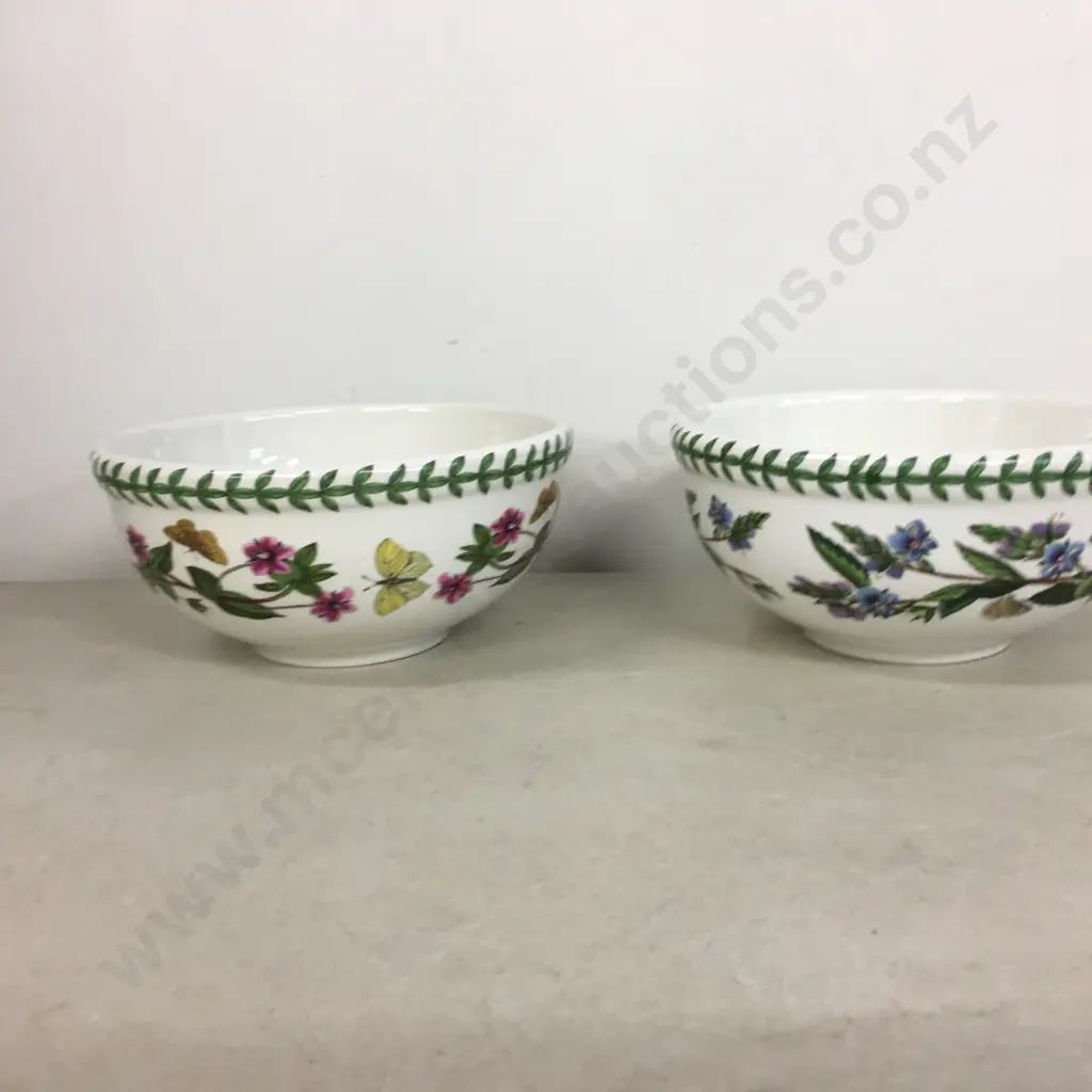 Portmeirion Botanical Garden China Bowls Cyclamen & Galanthus Dia14cm. Image 1++