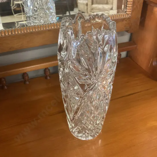 Heavy Crystal Vase. H28cm