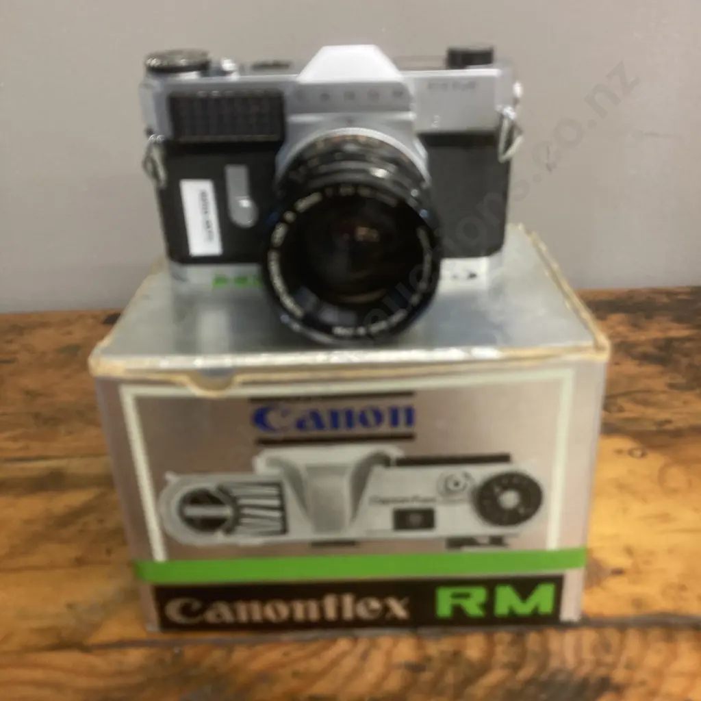 Canonflex RM 35mm SLR Camera from JAPAN #117994,1962 With Canon Super-Canomatic R 35mm f/2.5 Lens #13359 Image 1++