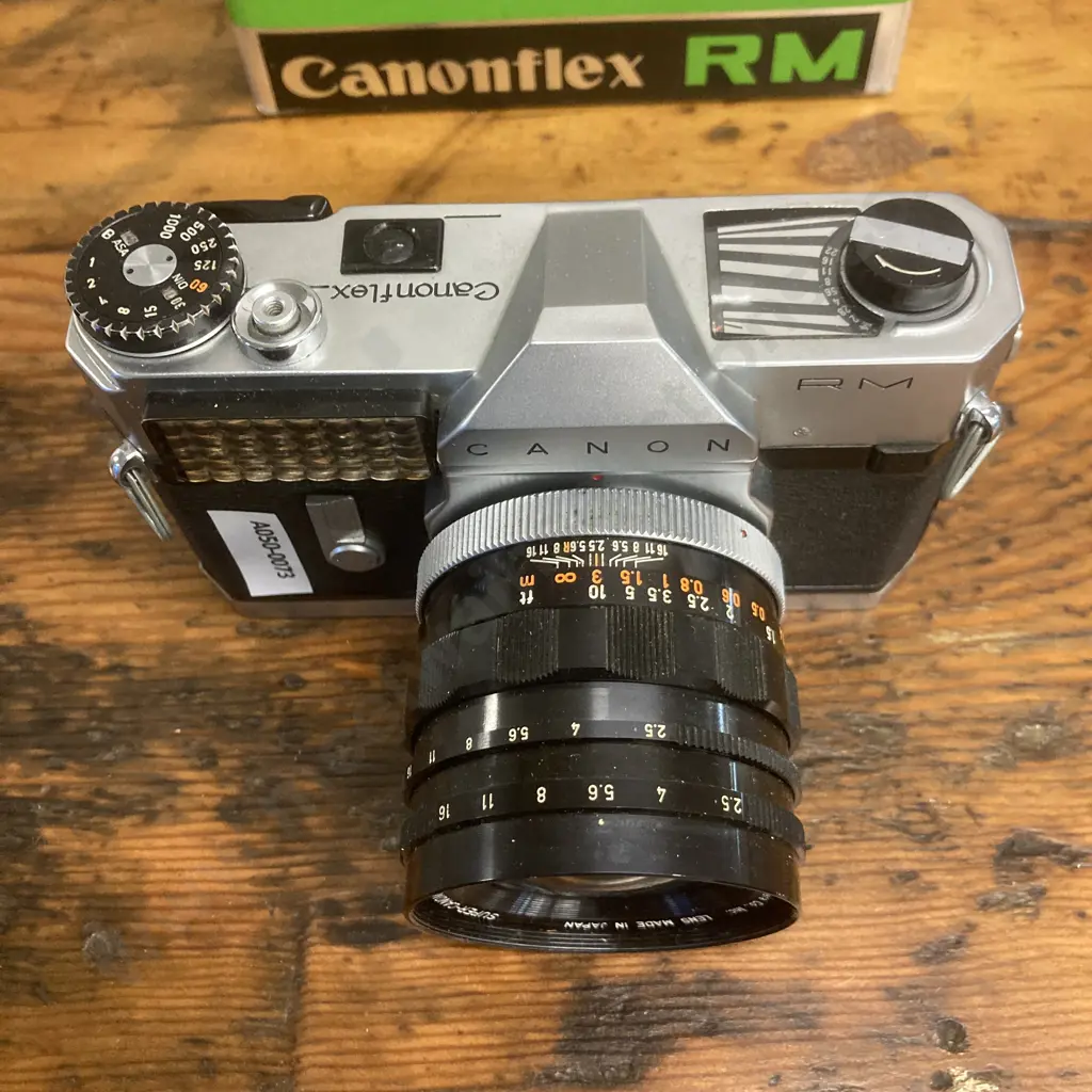 Canonflex RM 35mm SLR Camera from JAPAN #117994,1962 With Canon Super-Canomatic R 35mm f/2.5 Lens #13359 Image 1++