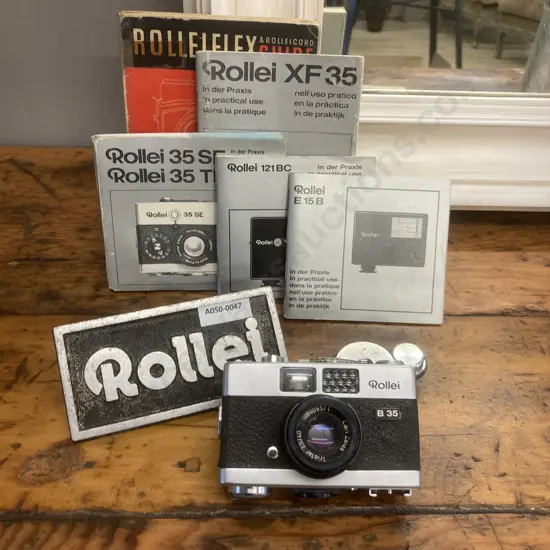 Rare Rollei B 35 Compact 35mm Film Camera with Carl Zeiss 40mm f/3.5 Triotar Lens
