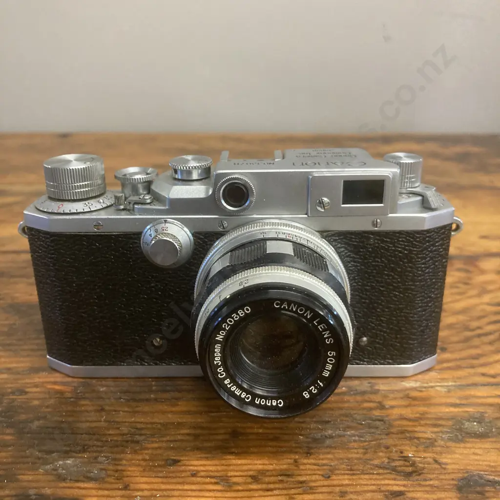 Canon Model llD 35mm Rangefinder Camera #130711 (1952 - 1955) With Canon Lens 50mm f:2.8 #20380, LSM - From JAPAN Image 1++