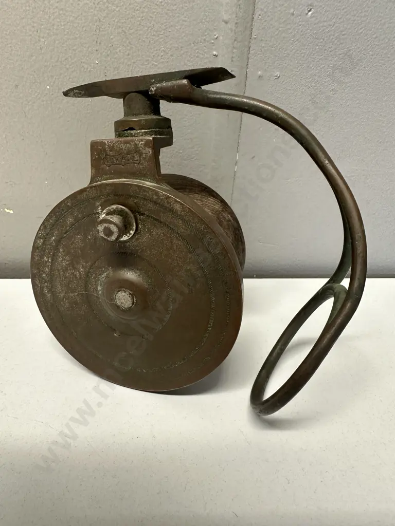Lees Lixall Wood & Brass Sidecast Reel c1920, Australian Silky Oak, Bakelite Knobs Image 1++