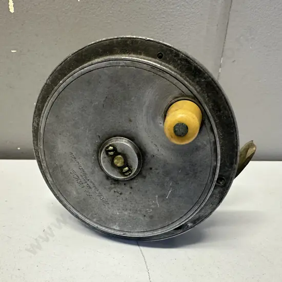 Rare ARMY & NAVY (LONDON) Special Pattern 4″ HERCULES Salmon Fly Reel, "A&N CSL Makers 105 Victoria St, Westminster"