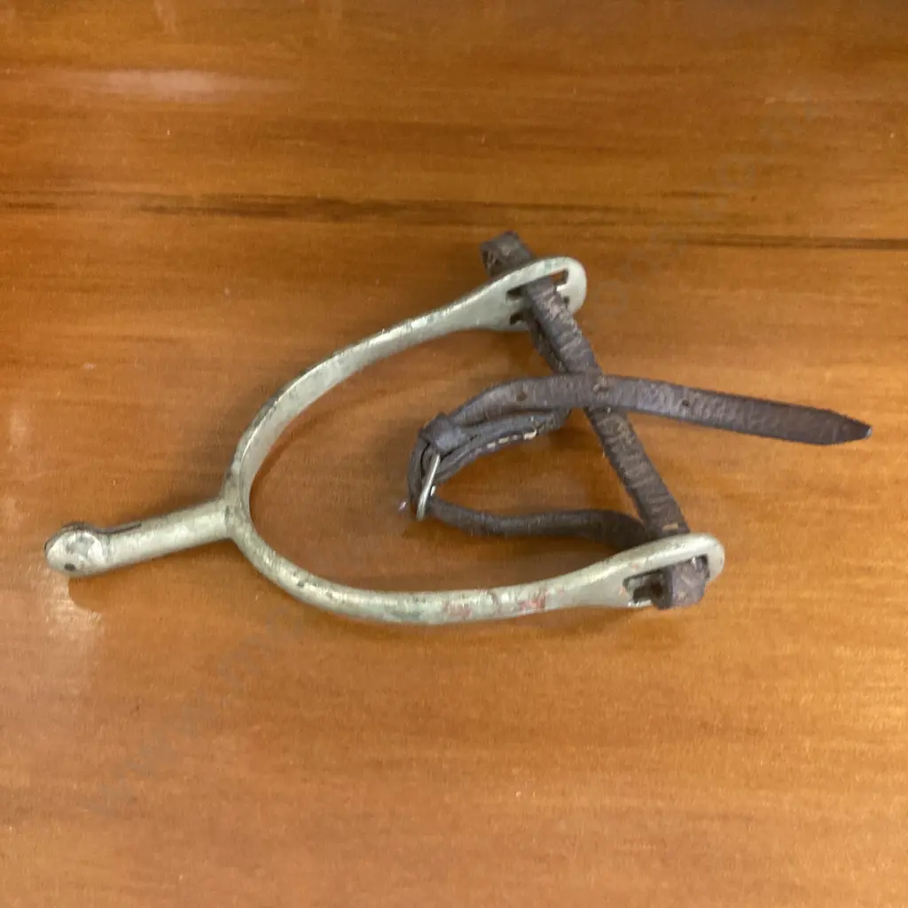 Vintage Solid Nickel English Boot Spur Image 1++