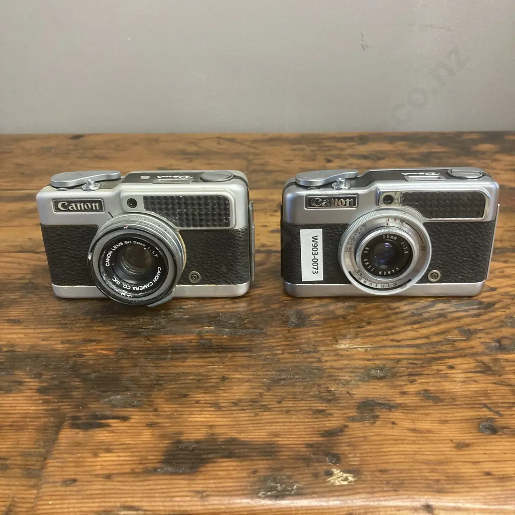 Canon Demi 35mm Half Frame Film Camera SH 28mm f2.8 Lens & Demi S With SH 30mm f1.7 Lens Image 1++