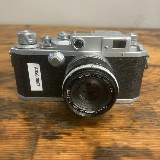 Canon Model llD 35mm Rangefinder Camera #141644 (1952 - 1955) With Canon Lens 50mm f:2.8 #31729, LSM - From JAPAN