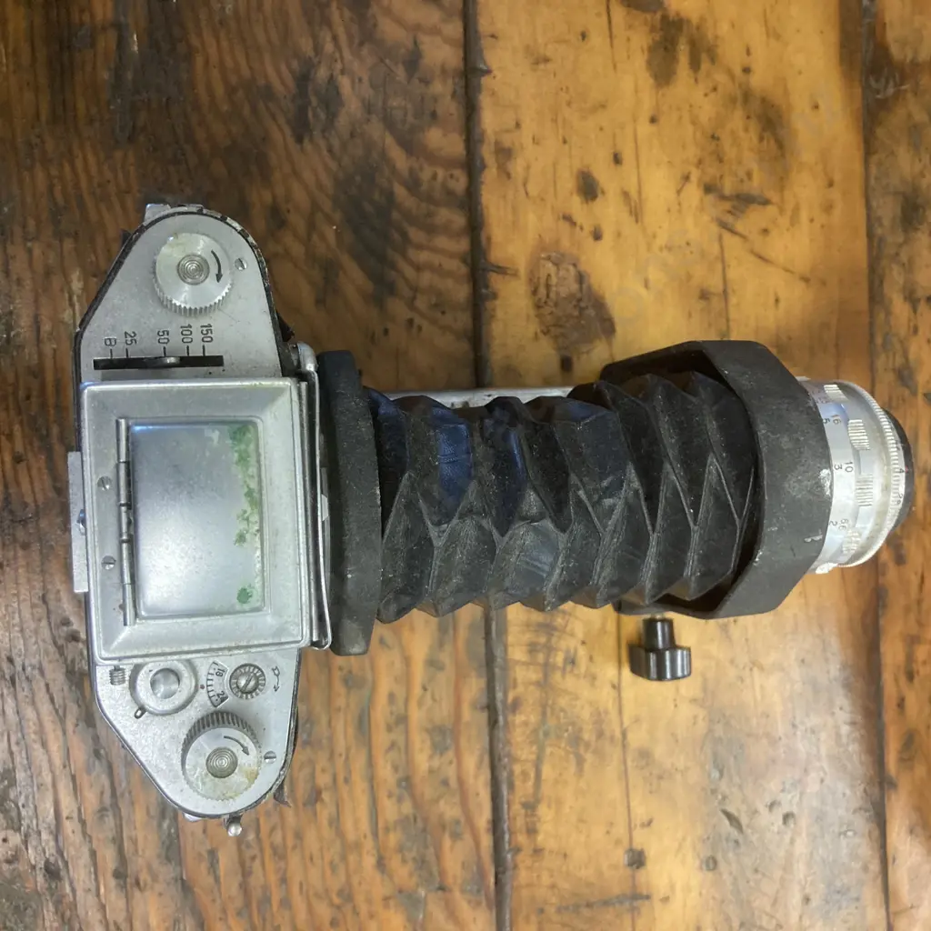 Rare IHAGEE Dresden EXA 1950's SLR Film Camera With E.Ludwig Meritar 50Mm F2.9 Lens & Ihagee Bellows Image 1++