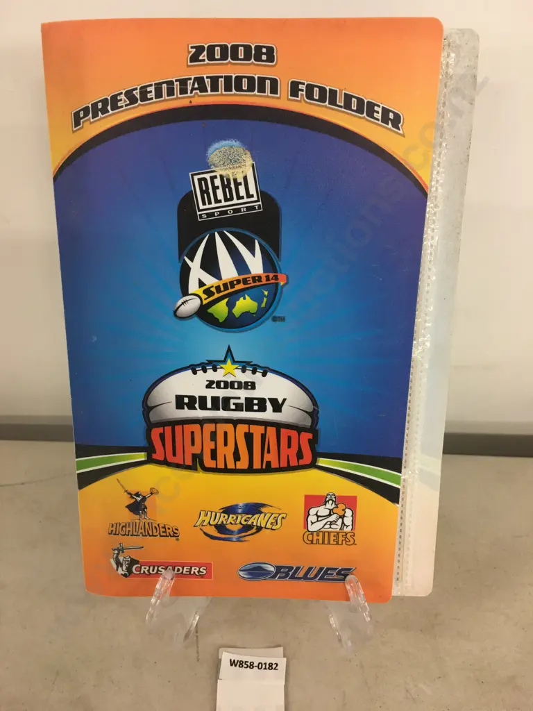 Rebel Sports Super 14 2008 New Zealand Rugby Superstars Complete Set of 50 In Original Rugby Presentation Folder Image 1++