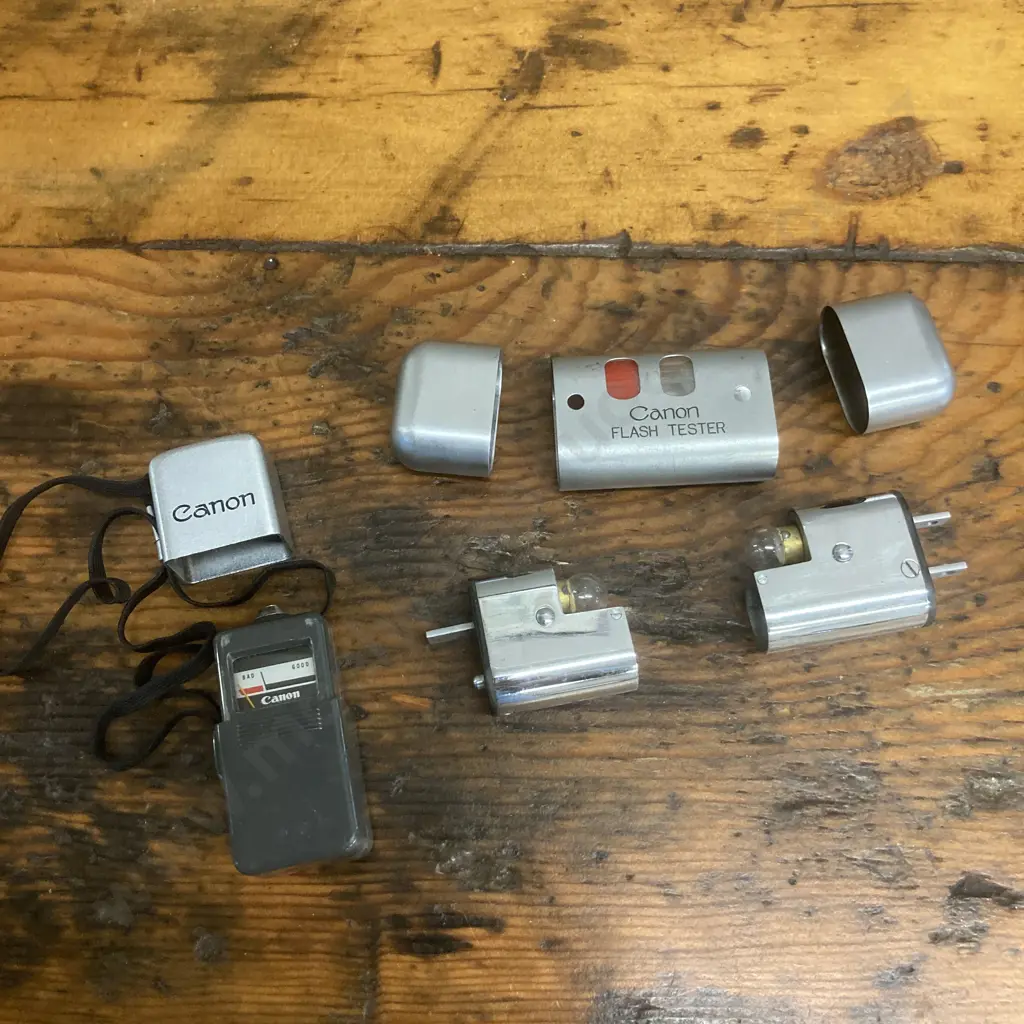 Rare Canon Vintage Flash Tester, From JAPAN & Vintage Canon Voltage Meter Tester Image 1++