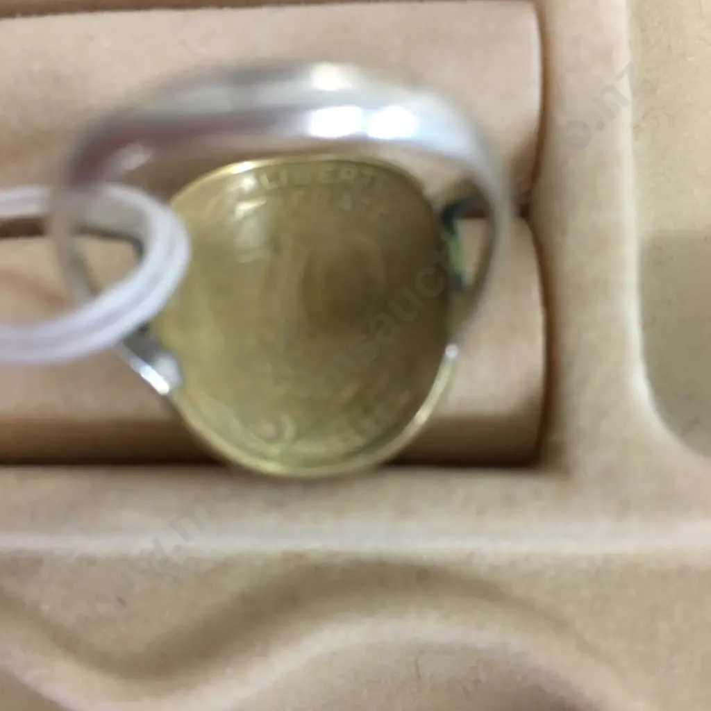 Stamped 925 Ring With Republique Francaise Coin Detail Image 1++