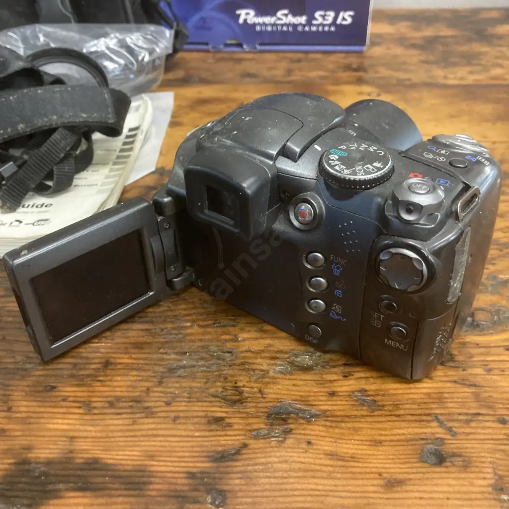 Canon Powershot S3 IS Digital Camera - 6MP Sensor, 12 x Optical Zoom Lens With Box, Manual, Case, Solution Disc Image 1++