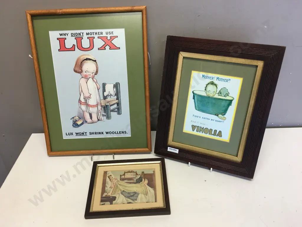 Vintage Viniola Soap Print & 2 Lux Prints (1 Frame AF) Image 1++