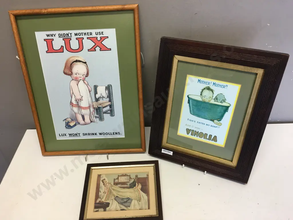 Vintage Viniola Soap Print & 2 Lux Prints (1 Frame AF) Image 1++