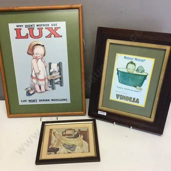 Vintage Viniola Soap Print & 2 Lux Prints (1 Frame AF)