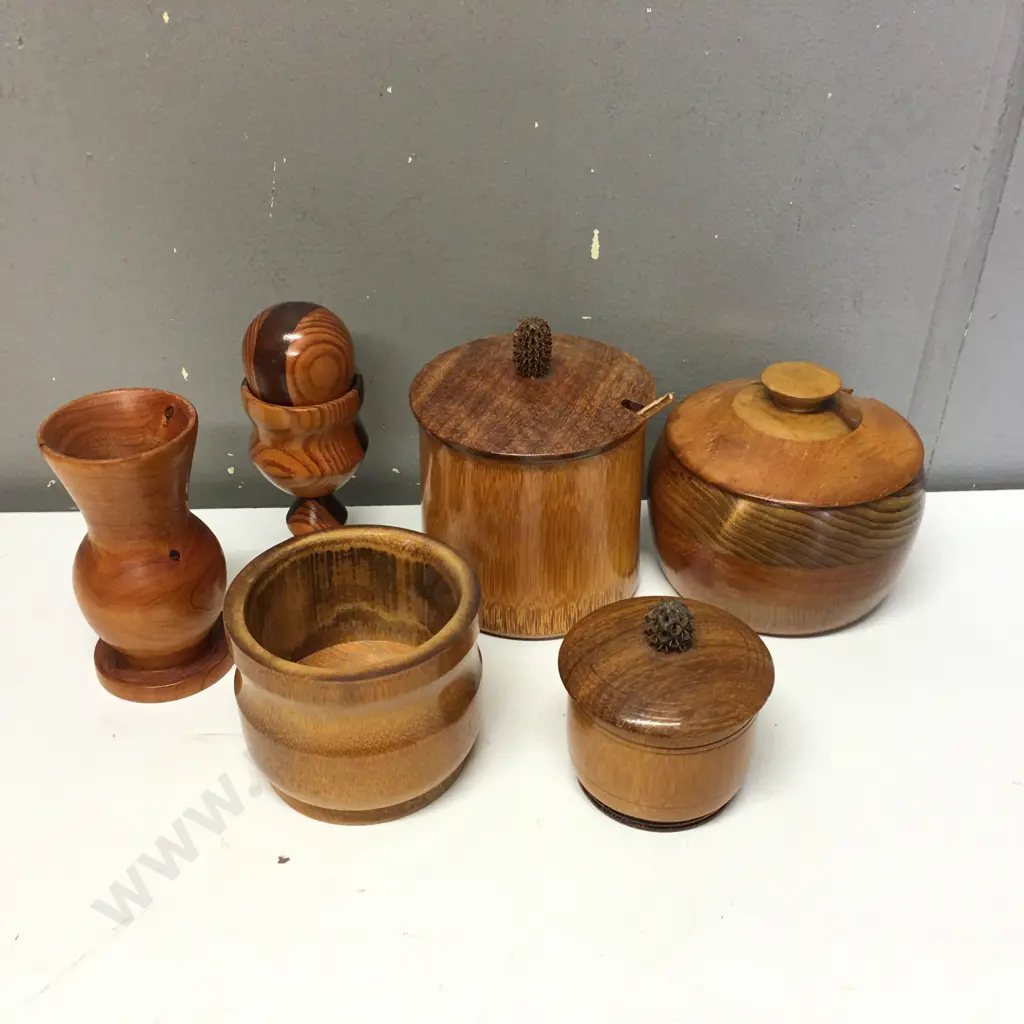 Assorted Woodenware Items Including Australian & Tasmania Wood Image 1++