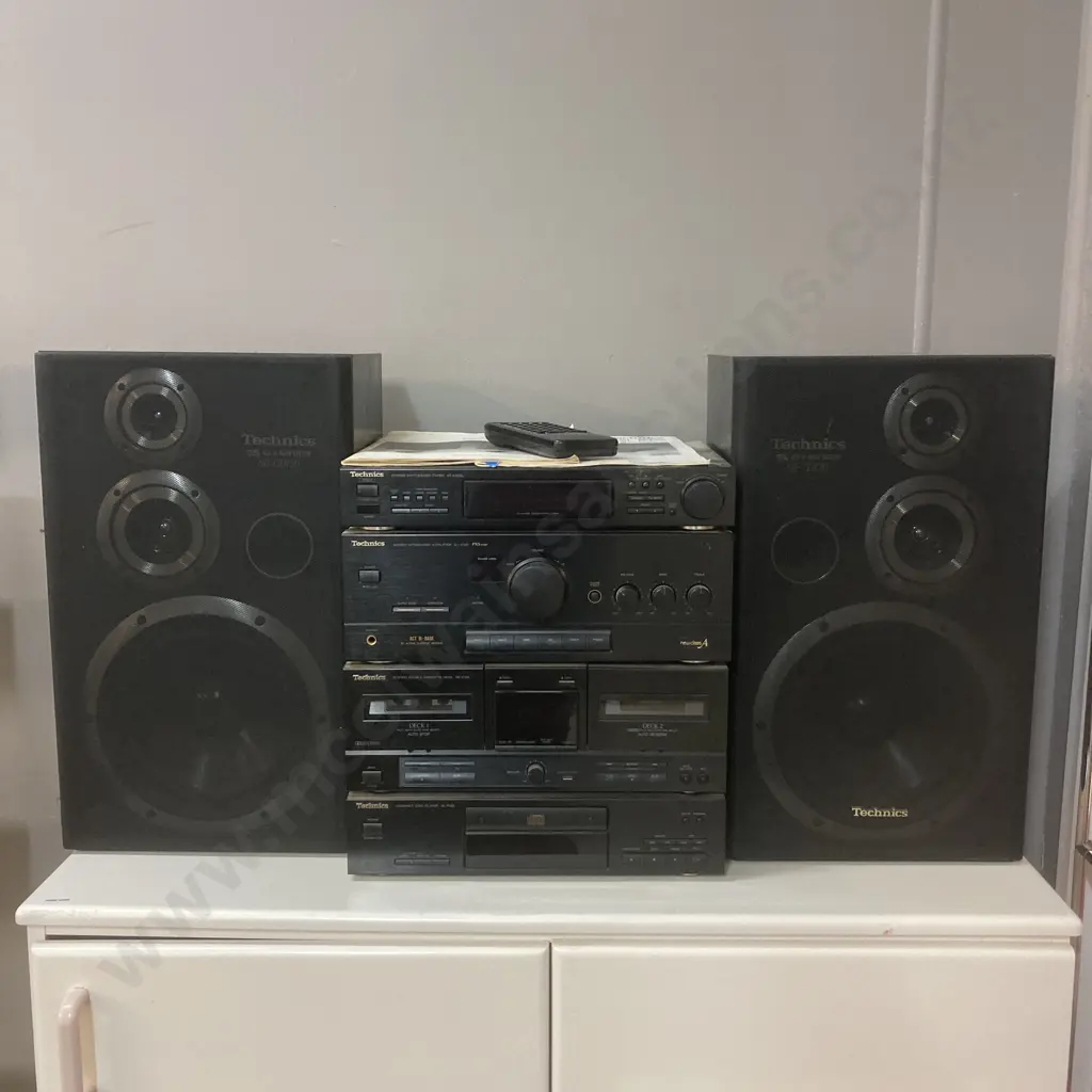 Technics Stereo With Manuals & Remote Control - SL-PJ28, ST-X302L, GU-X120, RS-X120 Image 1++
