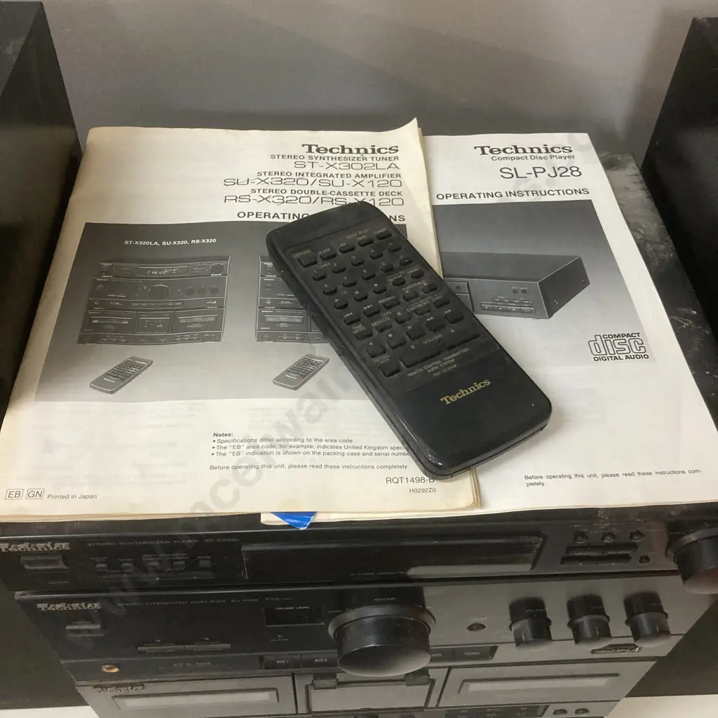 Technics Stereo With Manuals & Remote Control - SL-PJ28, ST-X302L, GU-X120, RS-X120 Image 1++