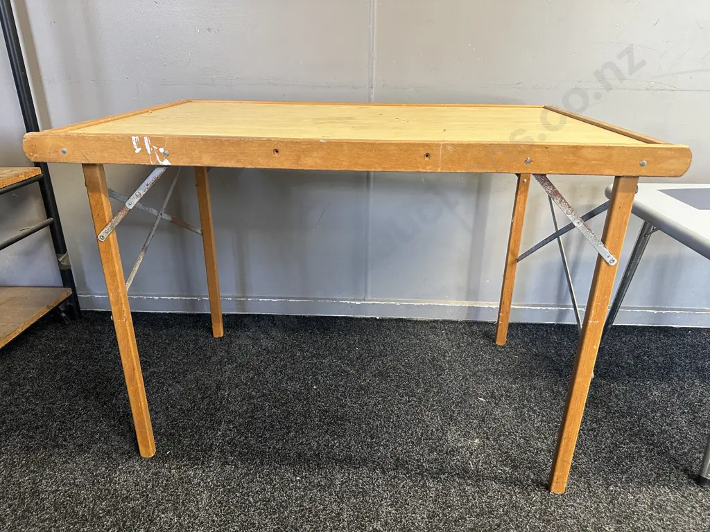 Vintage Fold Up Table H67,W97,D62cm. Image 1++
