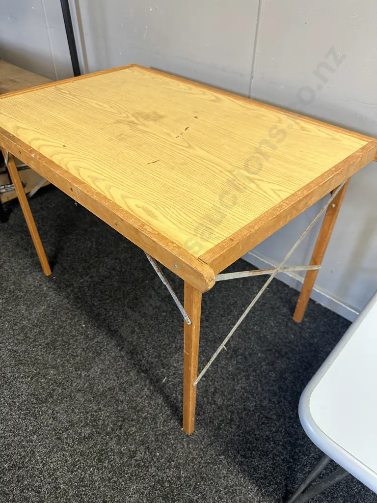 Vintage Fold Up Table H67,W97,D62cm. Image 1++