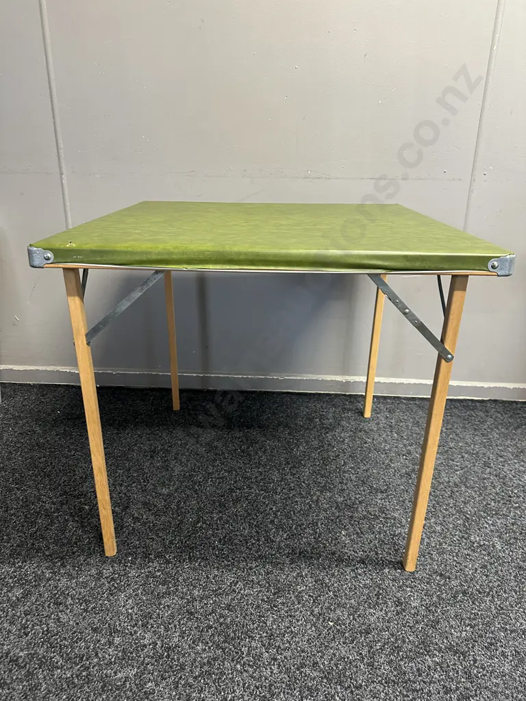 Vintage Fold Up Card Table Australian Made H64.5,73x73cm. Image 1++