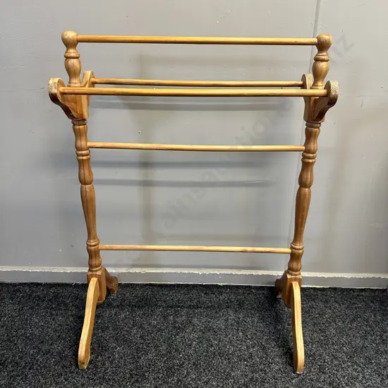 Wooden Pine Towel Rail H88,W65,D38cm.