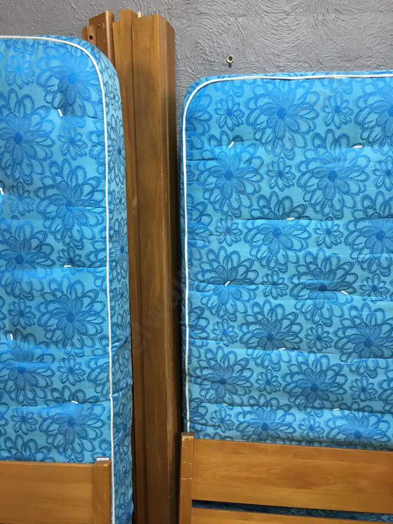 Restwood Beds Rimu Flexi Slat Single Bed With Blue Mattress Image 1++